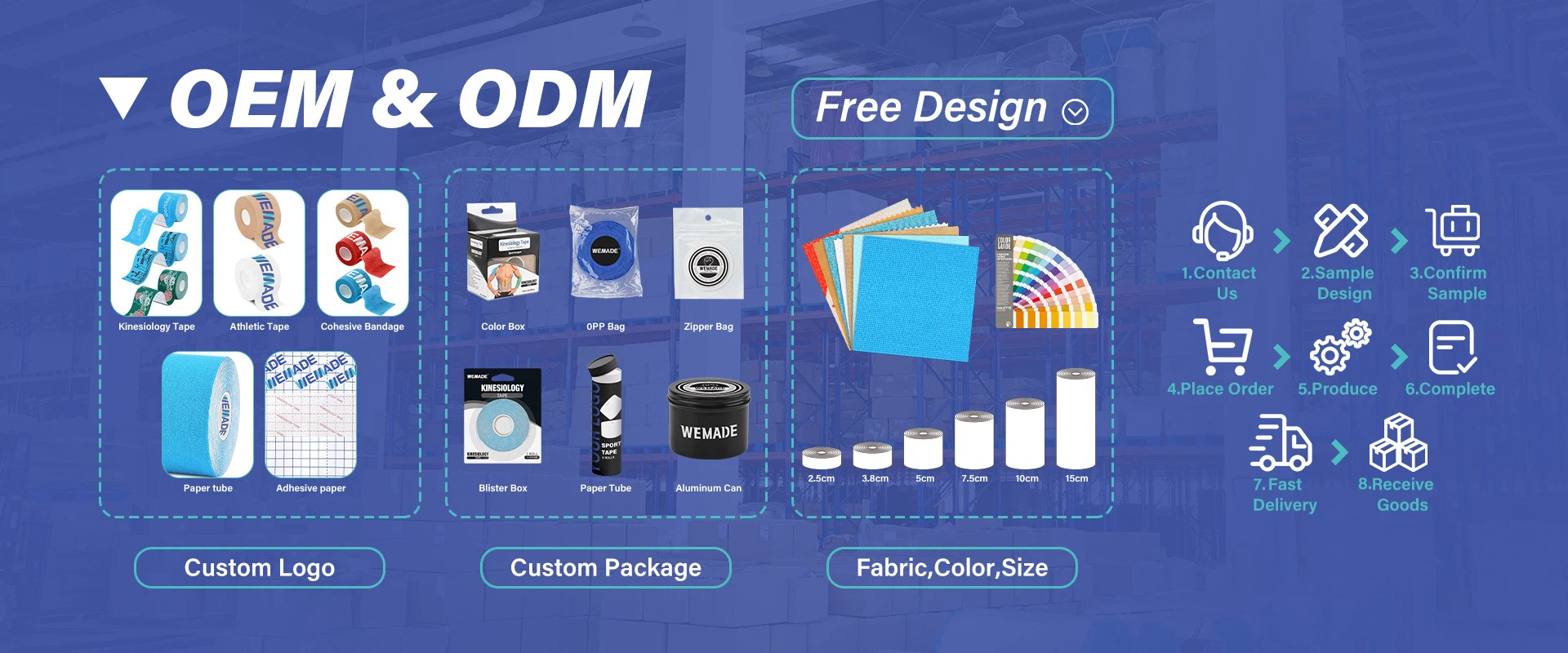 How to Customize Kinesiology Tape sports tape cohesive bandage and Customization Options and the Process